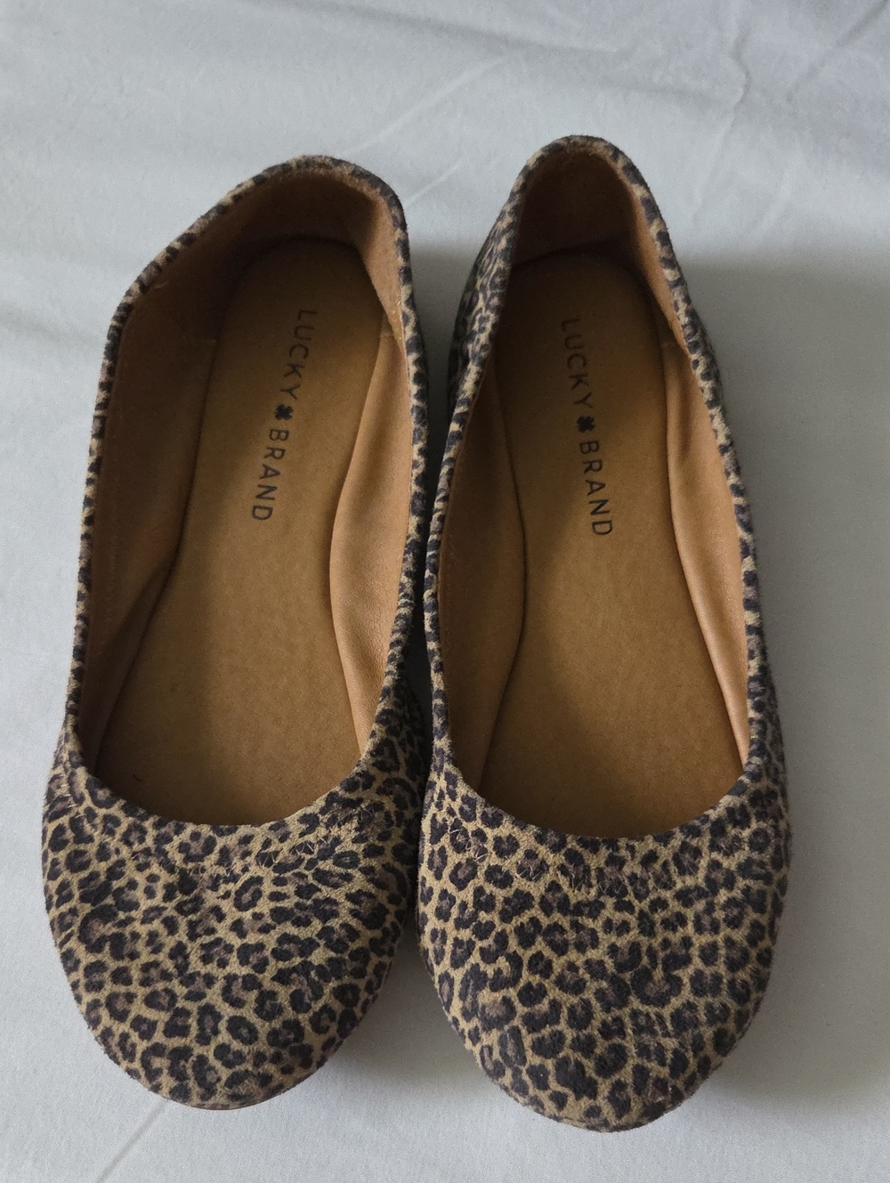Lucky Brand Leopard-Print Ballet Flats - Tan and Black